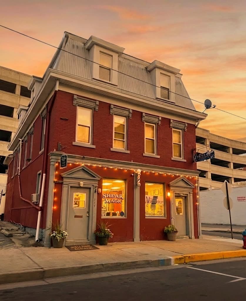 Shear Magic Barbershop at sunset - Johnstown, PA